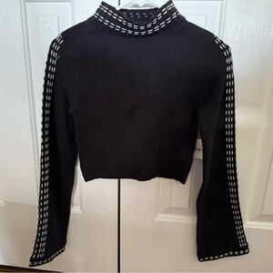 Altar'd State Black and White Knit Sweater